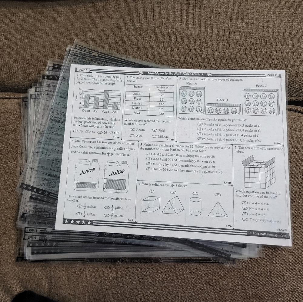 Math Projector Sheets - Picture 3 of 8